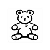 テディベアと愛ハート ラバースタンプ (インプリント)