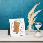 テディベアと花 フォトプラーク (インサイチュ)