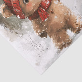 テディベアと雪だるま 薄葉紙 (詳細)