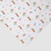 テディベアと風船のかわいい柄のベビー贈り物 薄葉紙 (詳細)