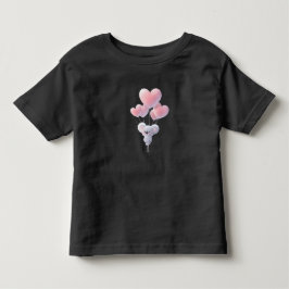 テディベアと風船のデザインの子供用Tシャツ トドラーTシャツ