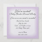 テディベアと風船の性別発表パーティー招待状 招待状 (裏面)