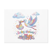 テディベアと鳥 | ベビーシャワーのアート