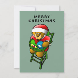 テディベアのクリスマスカード