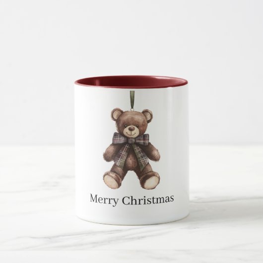 テディベアのクリスマス マグカップ (中央)