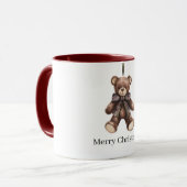テディベアのクリスマス マグカップ (正面左)
