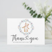 テディベアのサンキューハガキ サンキューカード (スタンド正面)