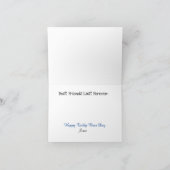 テディベアのシルエットグリーティングカードを持つ女の子 カード (内部)