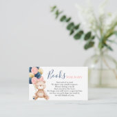 テディベアのジェンダー·リビールが本のカードを持ってくる エンクロージャーカード (スタンド正面)