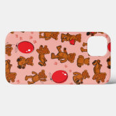 テディベアのテクスチャ、ハート Case-Mate iPhoneケース (裏面 (横))