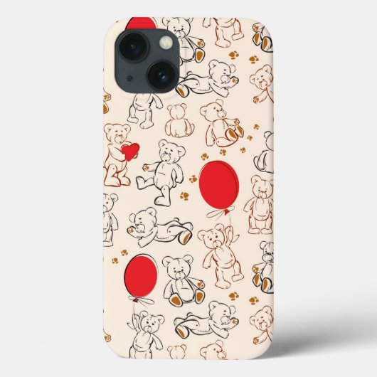 テディベアのテクスチャ Case-Mate iPhoneケース (裏面)