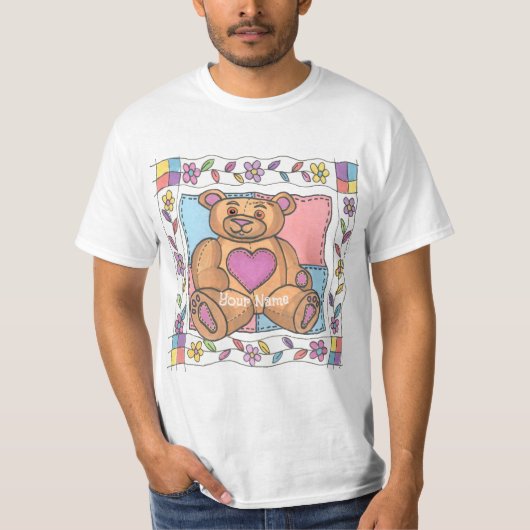 テディベアのハート Tシャツ (正面)