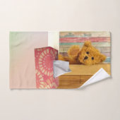 テディベアのバスルーム用タオル バスタオルセット (ハンドタオル)