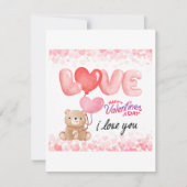 テディベアのバレンタイン テーマカード カード (正面)