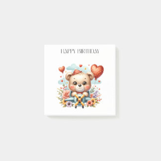テディベアのパイロット 誕生日 ポストイット