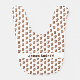 テディベアのパタパーソナライズされたーン ベビービブ