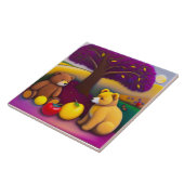 テディベアのピクニック – 子供用セラミックタイル タイル (側面)