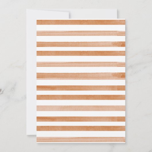 テディベアのベビーシャワーを早く待てるブラウン 招待状 (裏面)