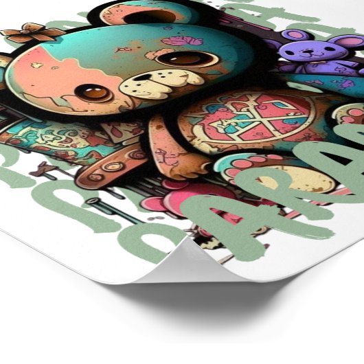 テディベアのポスターでホームコーザーを作る ポスター (角)