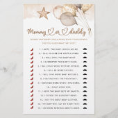 テディベアのママまたはパパの赤ちゃんシャワーゲーム (正面)