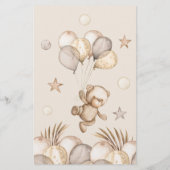 テディベアのママまたはパパの赤ちゃんシャワーゲーム (裏面)