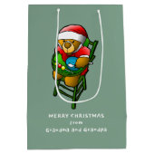 テディベアのメリークリスマス ミディアムペーパーバッグ (裏面)