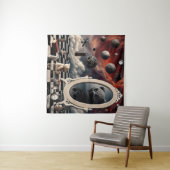 テディベアの不吉な反射 タペストリー (インサイチュ(横))