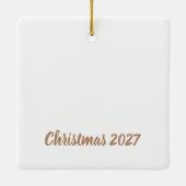 テディベアの初めてのクリスマス セラミックオーナメント (裏面)