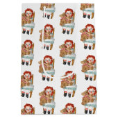 テディベアの古いラグドール ミディアムペーパーバッグ (裏面)