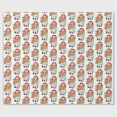 テディベアの古いラグドール ラッピングペーパー (フラット)