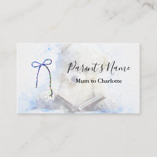 テディベアの名刺の読み方を学ぶ 名刺 (正面)