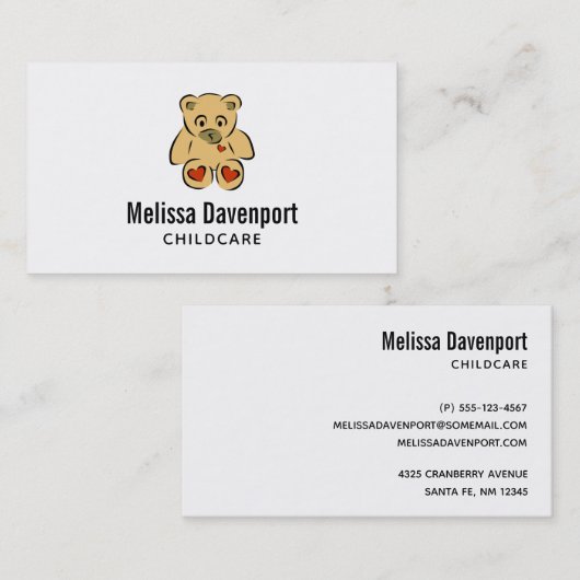 テディベアの名刺 名刺 (正面/裏面)