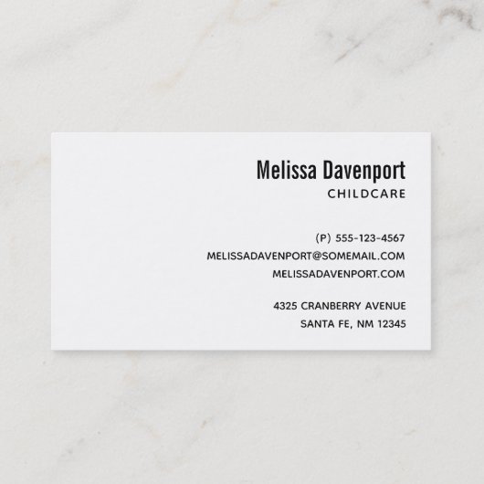 テディベアの名刺 名刺 (裏面)