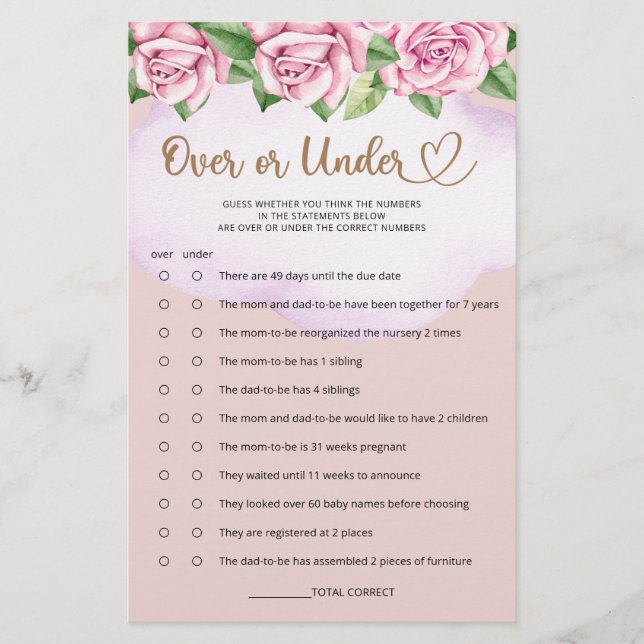 テディベアの女の子の赤ちゃんシャワーの上または下 (正面)