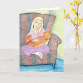 テディベアの女の子は1枚のみYouカード カード (黄色い花)