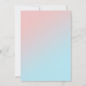 テディベアの女の子？それとも男の子？テーマの性別発表パーティー 招待状 (裏面)