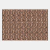 テディベアの子どもアニメ ラッピングペーパーシート (正面)