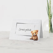 テディベアの感謝 カード (正面)