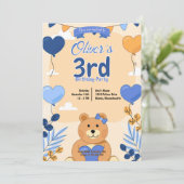 テディベアの招待状デザイン 招待状 (スタンド正面)