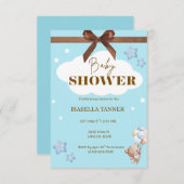 テディベアの招待 出欠カード (正面/裏面)