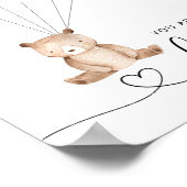 テディベアの指紋ゲストブック ポスター (角)