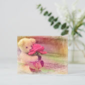 テディベアの挨拶 ポストカード (スタンド正面)