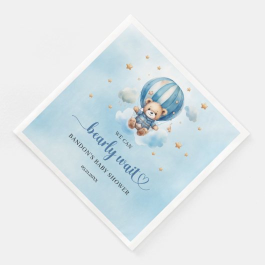 テディベアの男の子の赤ちゃんシャワーを心待ちにする (コーナー)