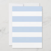 テディベアの男の子の赤ちゃんシャワーを心待ちにする 招待状 (裏面)