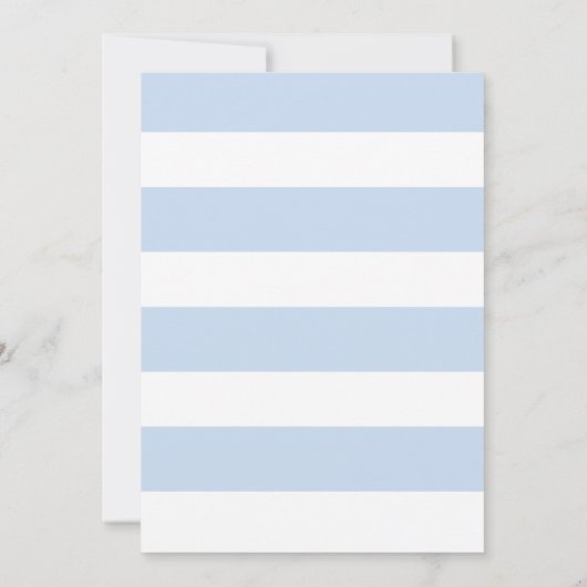 テディベアの男の子の赤ちゃんシャワーを心待ちにする 招待状 (裏面)