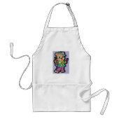 テディベアの画家(ベレー帽と絵筆付き) スタンダードエプロン (正面)