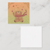 テディベアの秋の紅葉 ノートカード (正面/裏面)