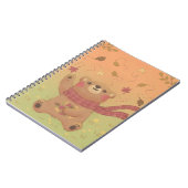 テディベアの秋の紅葉 ノートブック (左側)