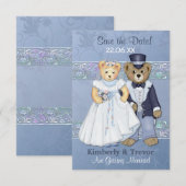 テディベアの結婚式　Save The Date 招待状 (正面/裏面)