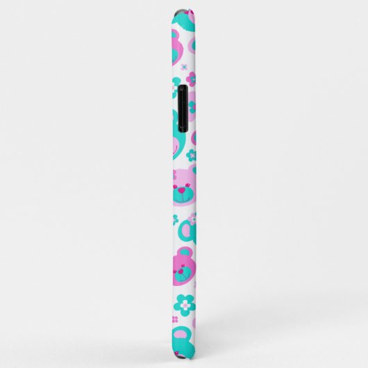 テディベアの花ピンクのアクアケース Case-Mate iPhoneケース (裏面/右)